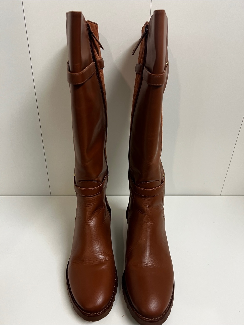 Talbots Tall Leather Riding Boots - Chestnut Brown